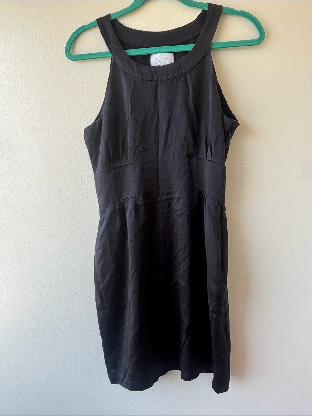 Adam Lippes 100% Silk Black Sleeveless Dress